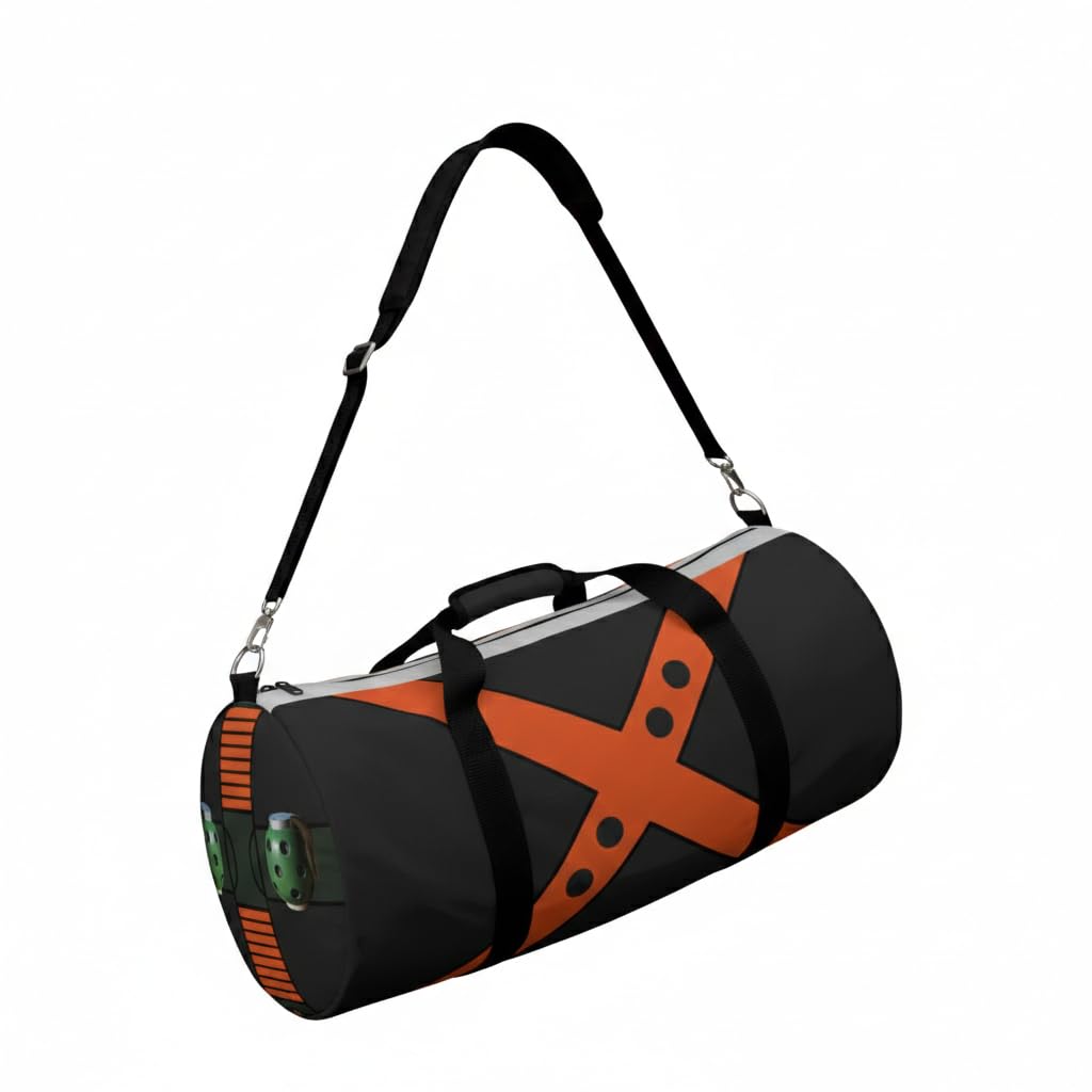 Anime Gym Bag for Women Men - Large Capacity Waterproof Workout Fitness Travel Sports Bags Fashion Street Camping ExpandaCLe Carry On Duffle Bag For Couple (Red Tachi) PTY