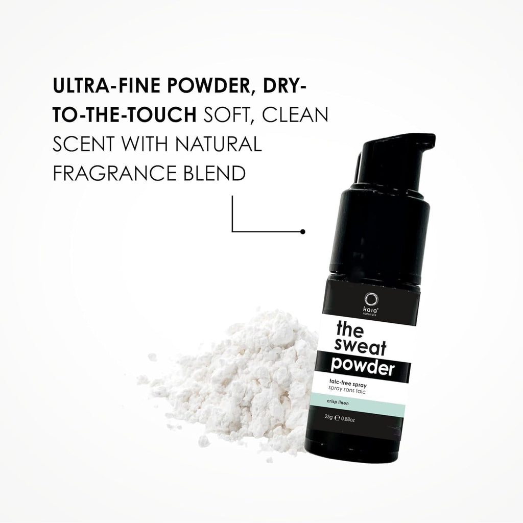 Kaia Naturals The takesumi Detox® The Sweat Powder Talc Free Spray – Crisp Linen, Talc-Free Magnesium Powder, Sweat Control for Body & Underarms 25g/0.8 oz