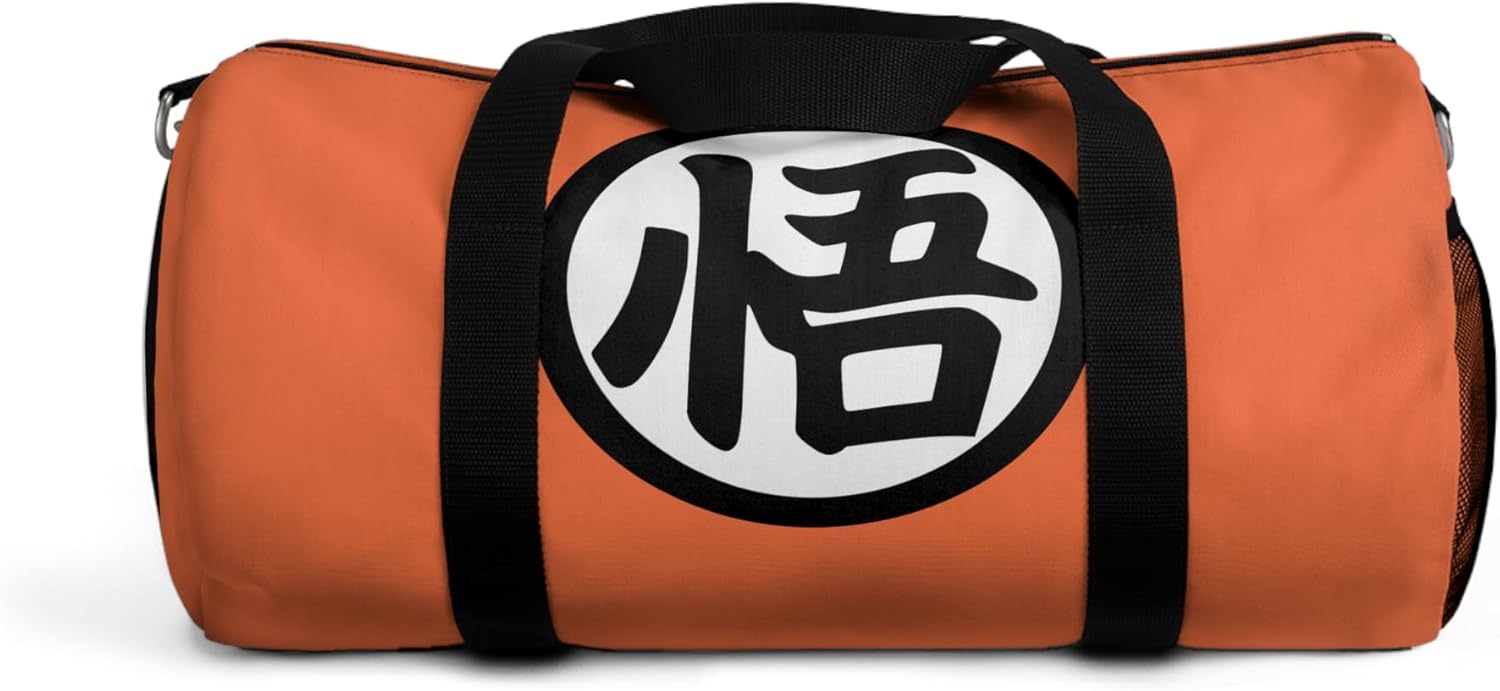 Anime Gym Bag for Women Men - Large Capacity Waterproof Workout Fitness Travel Sports Bags Fashion Street Camping ExpandaCLe Carry On Duffle Bag For Couple (Orange DZB)