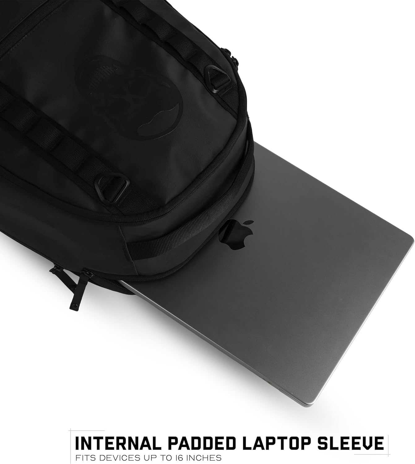 Gymreapers Gravestone 21L Backpack Travel Gym Bag Water-Resistant Lightweight Laptop Sleeve Carry On Luggage for Men & Women (Onyx)