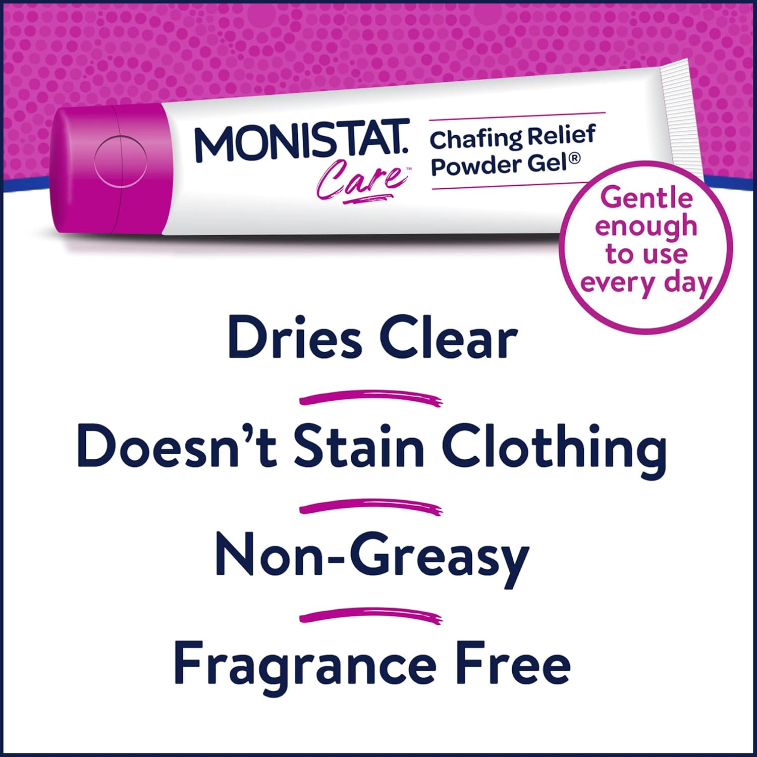Monistat Chafing Relief Powder Gel, Long-Lasting Anti-Chafing Protection for Bikini Area, Thighs and Bra Lines, 1.5 Oz