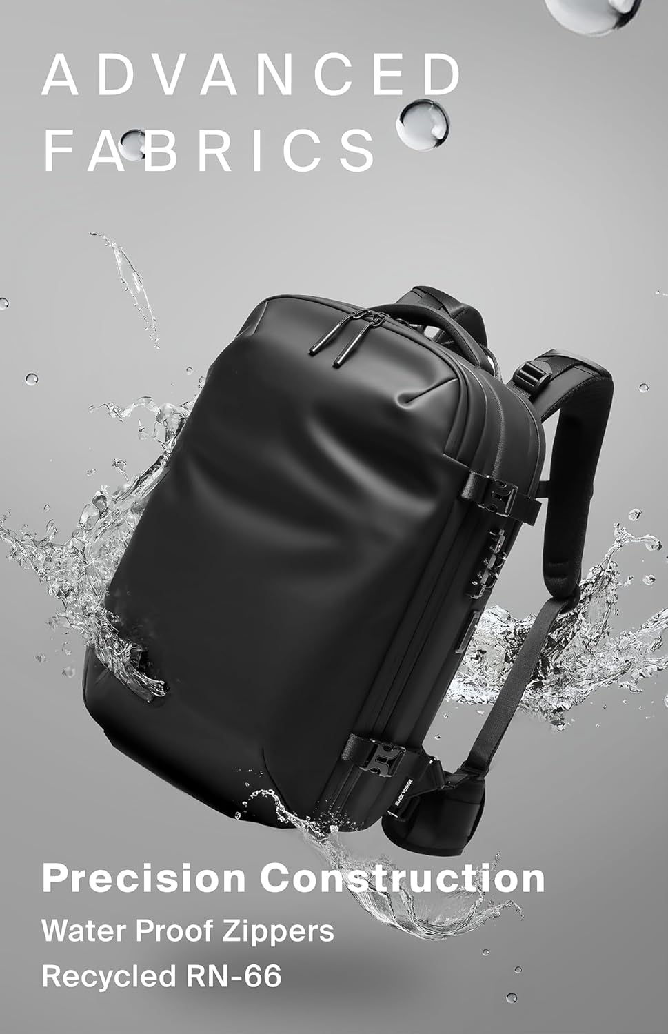 BlackVoyage Vortex Vacuum Seal Travel Backpack 60L Expandable Air Compression System Water Resistant TSA Lock Carry-On Suitcase Luggage Black Zephyr - Vacuum Pump Included