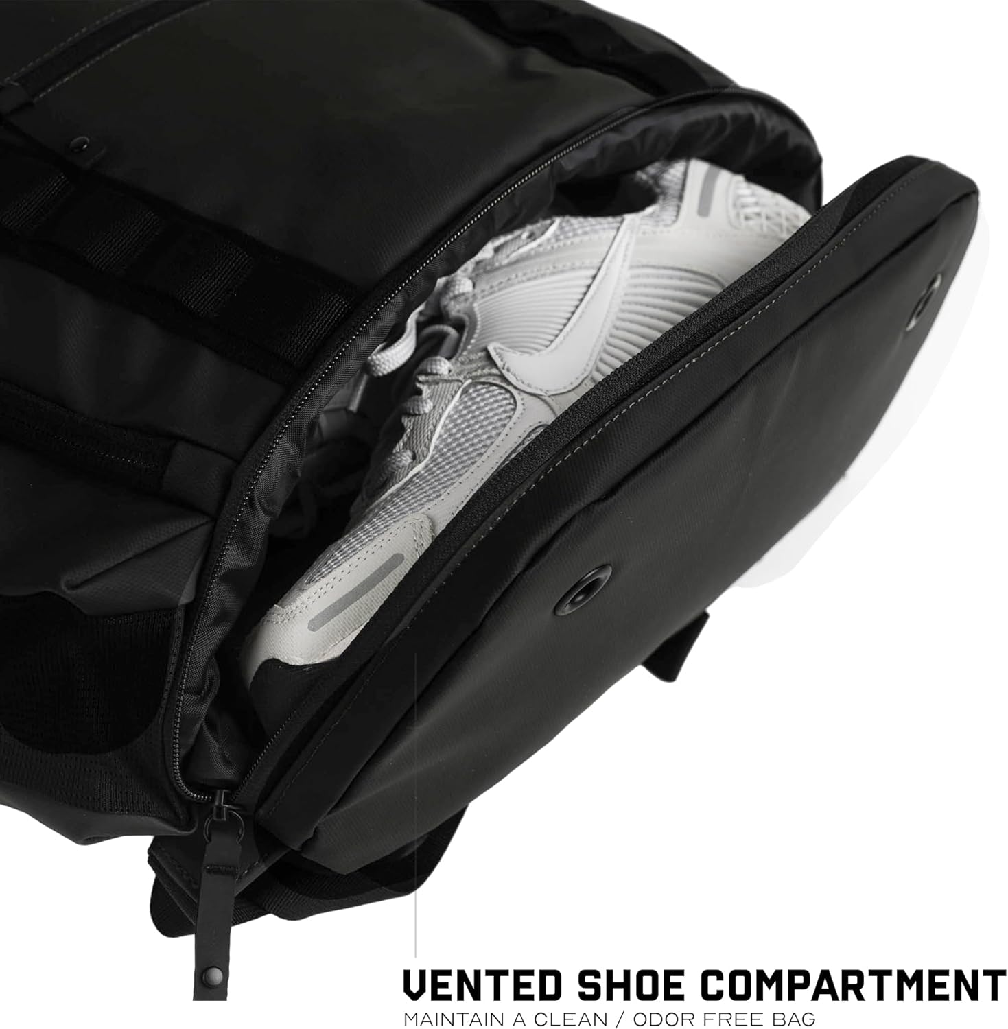 Gymreapers Gravestone 21L Backpack Travel Gym Bag Water-Resistant Lightweight Laptop Sleeve Carry On Luggage for Men & Women (Onyx)