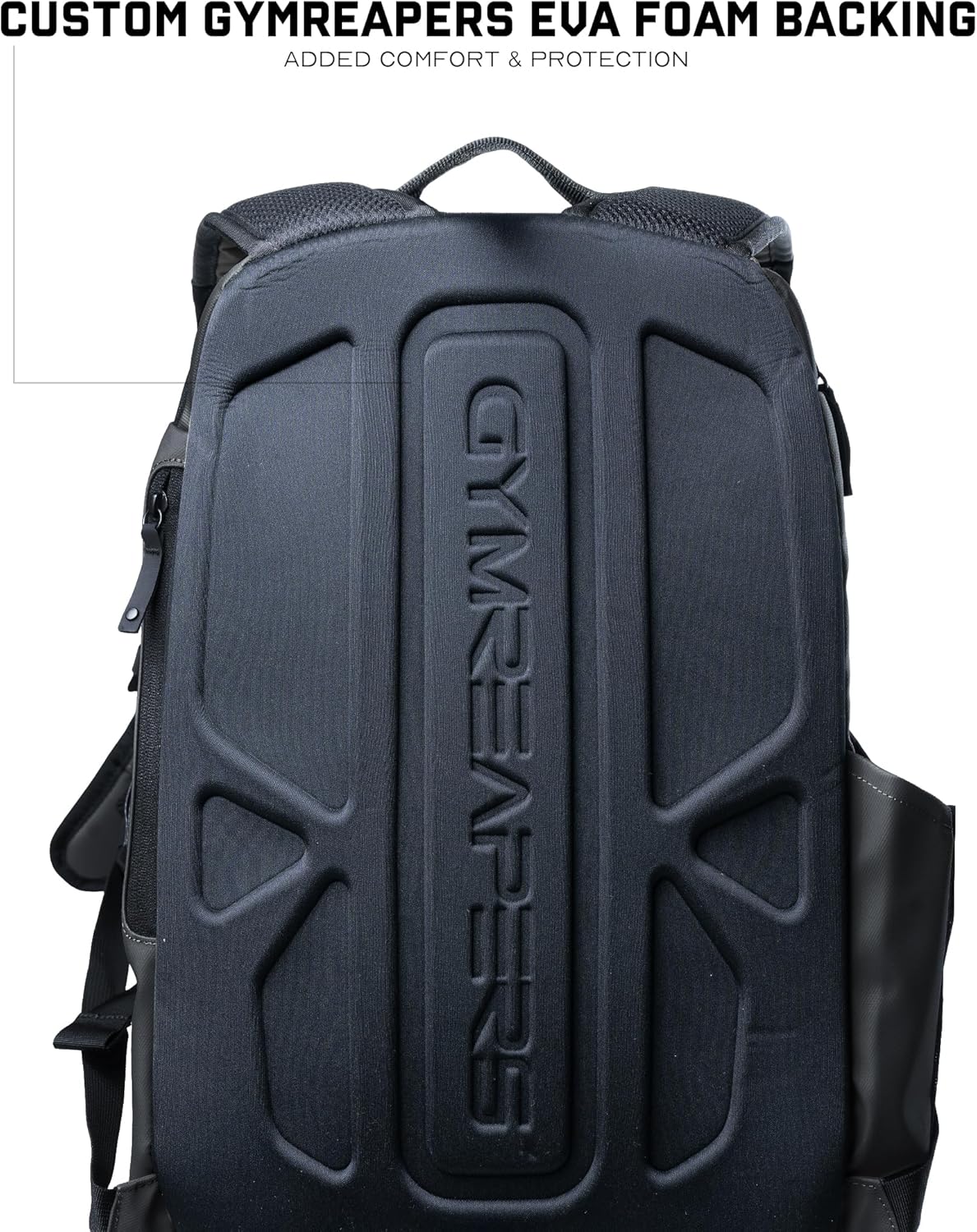 Gymreapers Gravestone 21L Backpack Travel Gym Bag Water-Resistant Lightweight Laptop Sleeve Carry On Luggage for Men & Women (Onyx)